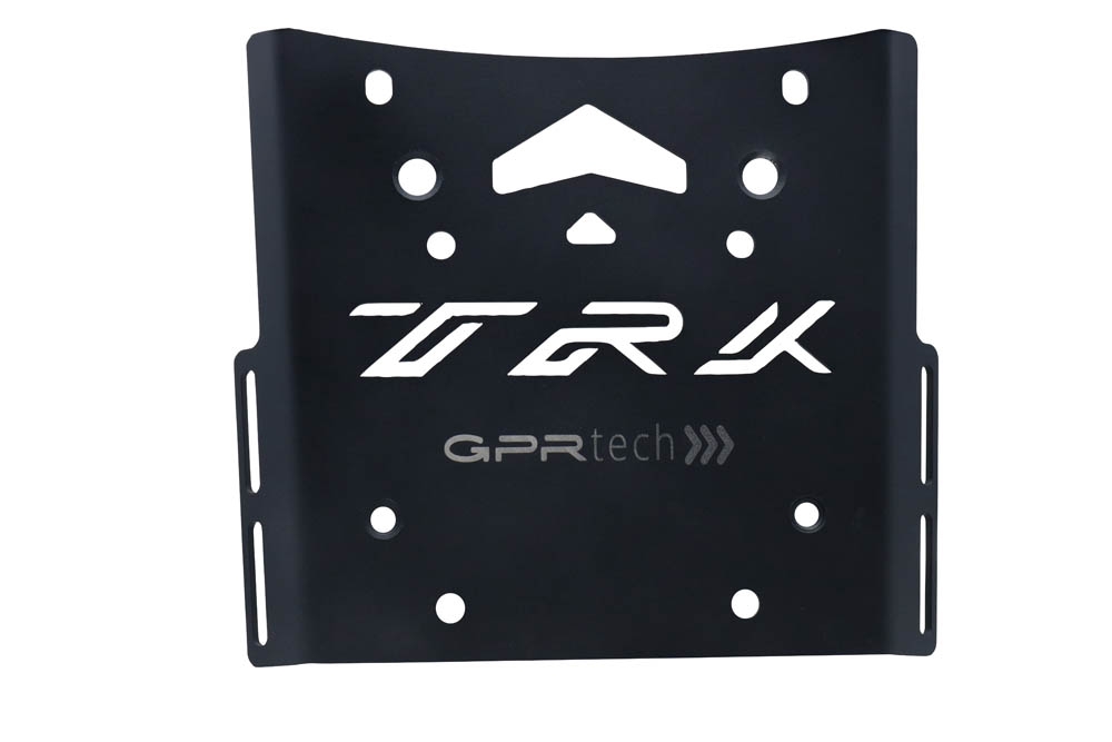 GPR TECH compatible with  GPR TECH Specific fitting plate Top Case ALPITECH 55 LT Specific fitting plate Top Case ALPITECH 55 LT compatible with original luggage rack,stainless steel made with 4 anchor points