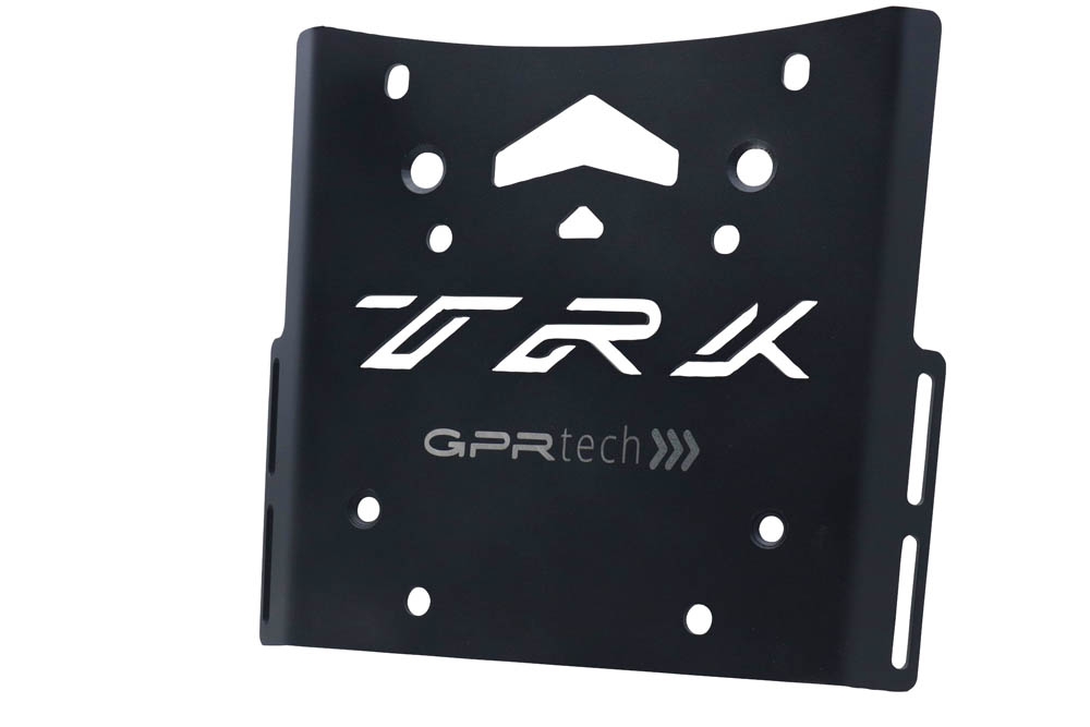 GPR TECH compatible with  GPR TECH Specific fitting plate Top Case ALPITECH 55 LT Specific fitting plate Top Case ALPITECH 55 LT compatible with original luggage rack,stainless steel made with 4 anchor points