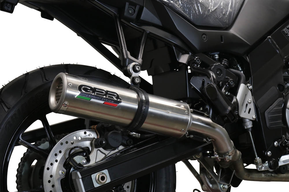 Scarico GPR compatibile con  Suzuki V-Strom DL650 2017-2020, M3 Inox , Scarico semi completo, omologato per mercati extracee, fornito con db killer estraibile e collettore specifico