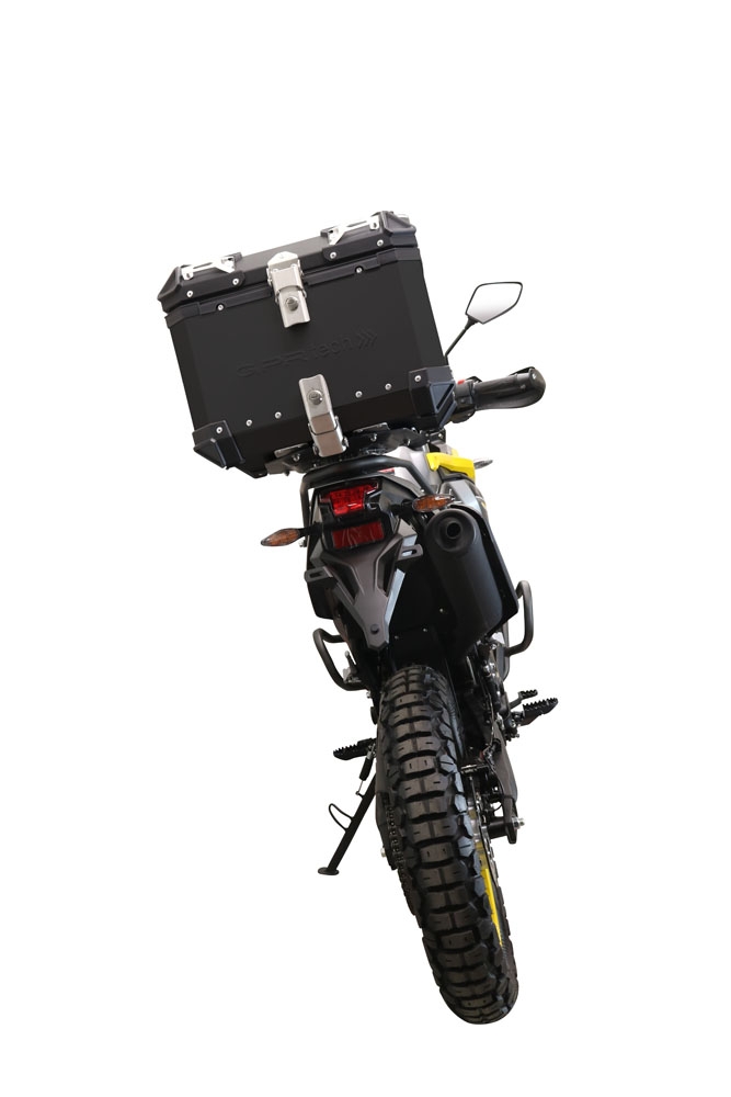Top case GPR TECH compatible with  GPR TECH Top case in aluminum, black silver color with specific plate included Top case in aluminum, black silver color with specific plate included Capacity 35 LT.