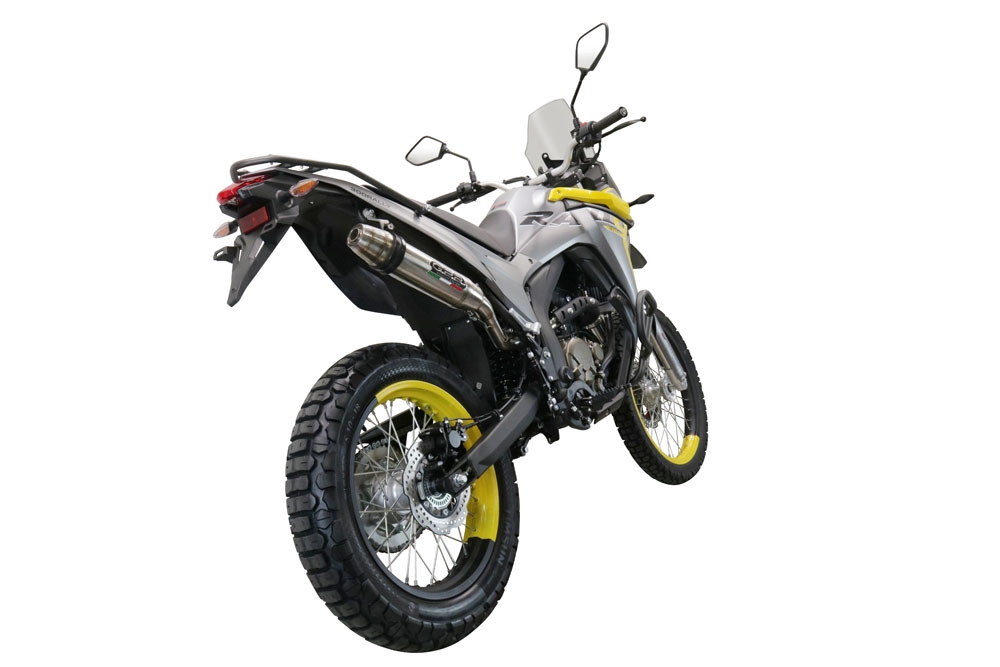 Scarico GPR compatibile con  Voge 300Rally 2022-2024, Deeptone Inox, Terminale di scarico omologato, fornito con db killer estraibile, catalizzatore e raccordo specifico