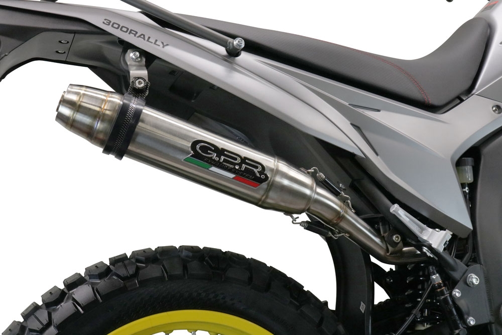 Scarico GPR compatibile con  Voge 300Rally 2022-2024, Deeptone Inox, Terminale di scarico omologato, fornito con db killer estraibile, catalizzatore e raccordo specifico