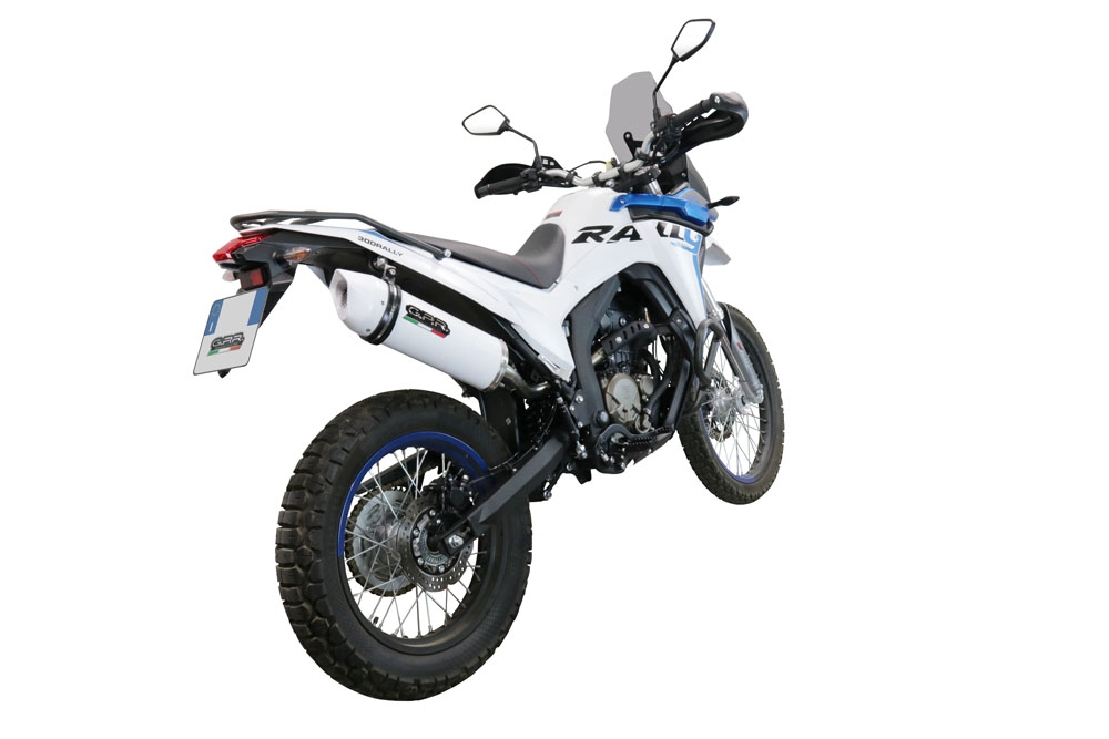 Scarico GPR compatibile con  Voge 300Rally 2022-2024, Albus Evo4, Terminale di scarico omologato, fornito con db killer estraibile, catalizzatore e raccordo specifico