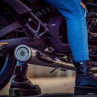 Scarico GPR compatibile con  Kawasaki Vulcan 650 S 2021-2023, Powercone Evo, Scarico completo omologato,fornito con db killer estraibile,catalizzatore e collettore