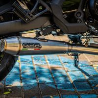 Scarico GPR compatibile con  Kawasaki Vulcan 650 S 2021-2023, Ultracone, Scarico completo omologato,fornito con db killer estraibile,catalizzatore e collettore