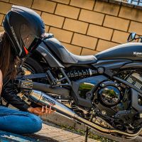 Scarico GPR compatibile con  Kawasaki Vulcan 650 S 2021-2023, Ultracone, Scarico completo omologato,fornito con db killer estraibile,catalizzatore e collettore
