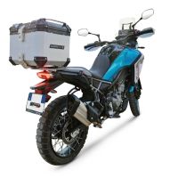 TOP CASE - BAULETTO GPR TECH COMPATABILE CON Cf Moto 450MT 2023/2025 Euro5 Plus GPR TECH BAULETTO TOP CASE ALPI-TECH 35 LT. COLORE ARGENTO CON PIASTRA SPECIFICA 