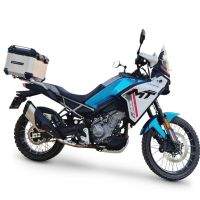 TOP CASE - BAULETTO GPR TECH COMPATABILE CON Cf Moto 450MT 2023/2025 Euro5 Plus GPR TECH BAULETTO TOP CASE ALPI-TECH 35 LT. COLORE ARGENTO CON PIASTRA SPECIFICA 