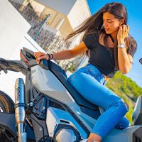 GPR exhaust compatible with  Honda X-Adv 750 2016-2020, Deeptone Inox, Homologated legal slip-on exhaust including removable db killer and link pipe 