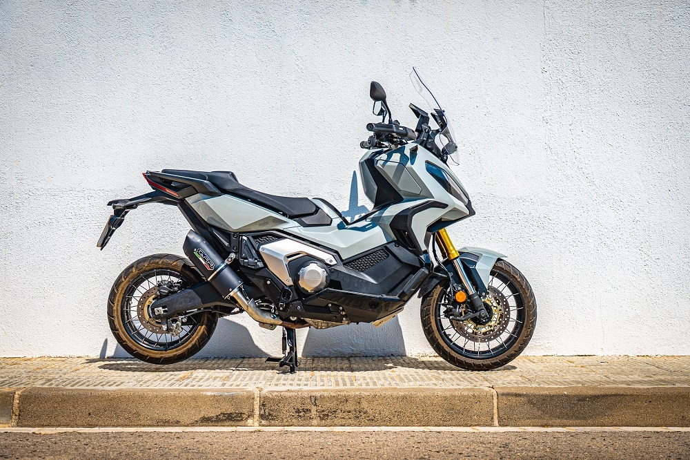 Scarico GPR compatibile con  Honda X-Adv 750 2021-2024, Furore Evo4 Nero, Scarico omologato, silenziatore con db killer estraibile e raccordo specifico