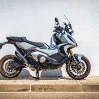 Scarico GPR compatibile con  Honda X-Adv 750 2021-2024, Furore Evo4 Nero, Scarico omologato, silenziatore con db killer estraibile e raccordo specifico
