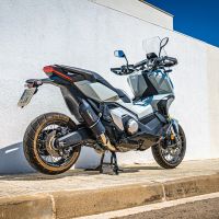 Scarico GPR compatibile con  Honda X-Adv 750 2021-2024, Furore Evo4 Nero, Scarico omologato, silenziatore con db killer estraibile e raccordo specifico