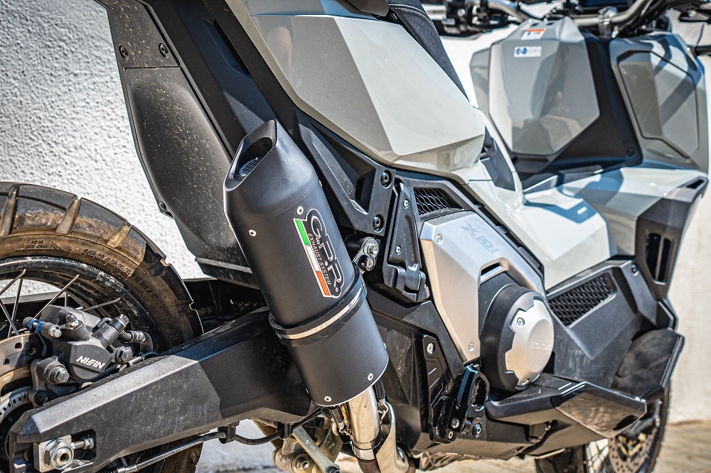 Scarico GPR compatibile con  Honda X-Adv 750 2021-2024, Furore Evo4 Nero, Scarico omologato, silenziatore con db killer estraibile e raccordo specifico