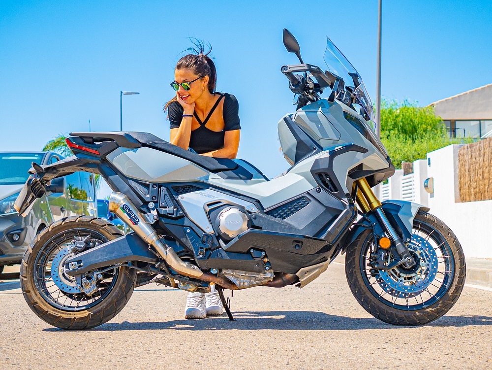 GPR exhaust compatible with  Honda Forza 750 2021-2024, Powercone Evo, Homologated legal slip-on exhaust including removable db killer and link pipe 