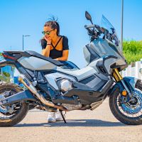 GPR exhaust compatible with  Honda Forza 750 2021-2024, Powercone Evo, Homologated legal slip-on exhaust including removable db killer and link pipe 