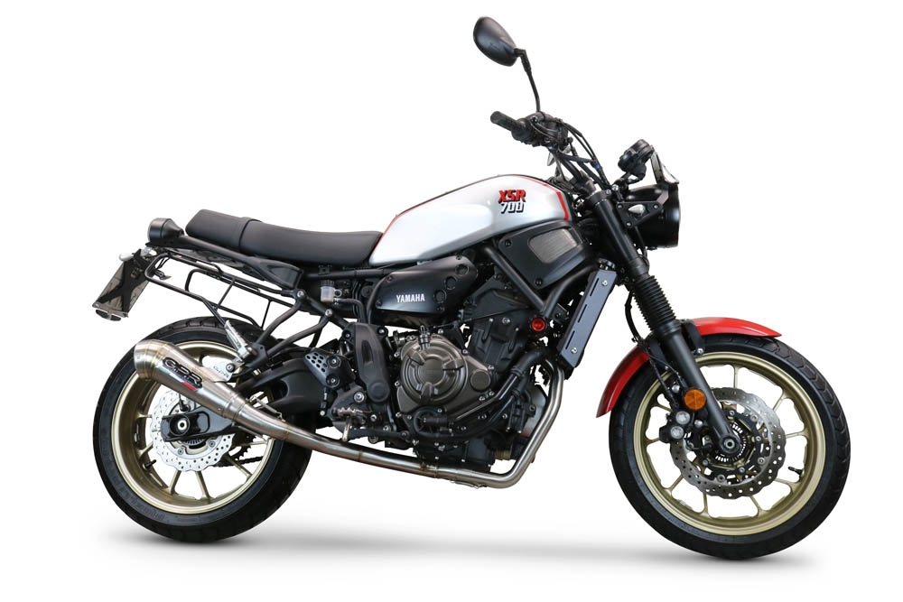 GPR exhaust compatible with  Yamaha Xsr 700 2021-2024, Powercone Evo, Homologated legal full system exhaust, including removable db killer and catalyst 