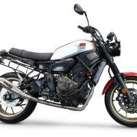 GPR exhaust compatible with  Yamaha Xsr 700 2021-2024, Powercone Evo, Homologated legal full system exhaust, including removable db killer and catalyst 