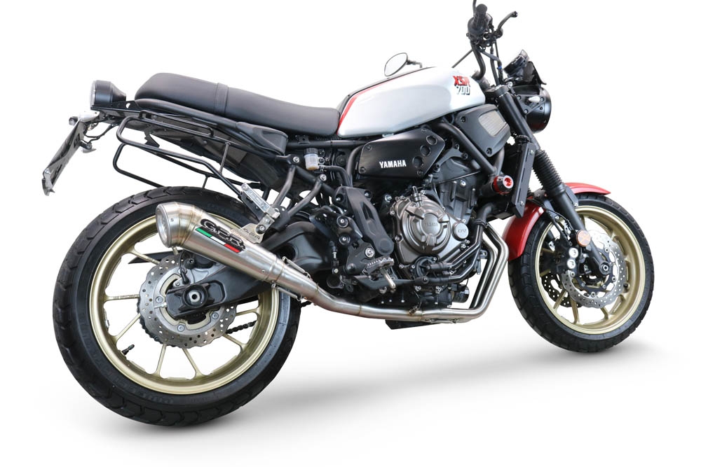 GPR exhaust compatible with  Yamaha Xsr 700 2021-2024, Powercone Evo, Homologated legal full system exhaust, including removable db killer and catalyst 