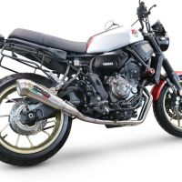 GPR exhaust compatible with  Yamaha Xsr 700 2021-2024, Powercone Evo, Homologated legal full system exhaust, including removable db killer and catalyst 
