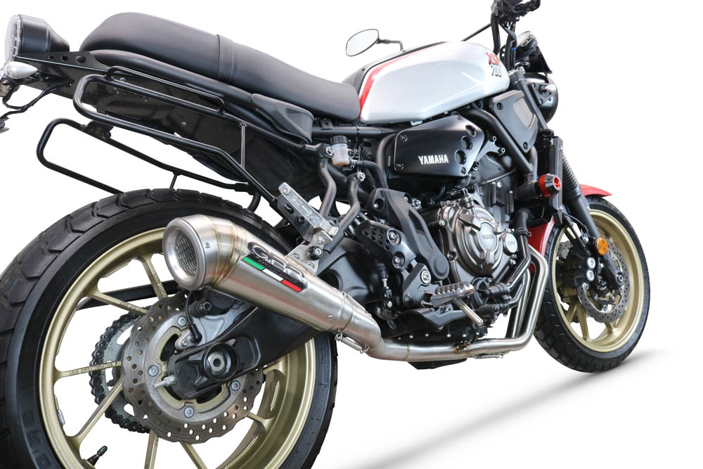 GPR exhaust compatible with  Yamaha Xsr 700 2021-2024, Powercone Evo, Homologated legal full system exhaust, including removable db killer and catalyst 