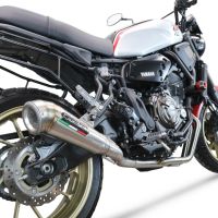 GPR exhaust compatible with  Yamaha Xsr 700 2021-2024, Powercone Evo, Homologated legal full system exhaust, including removable db killer and catalyst 