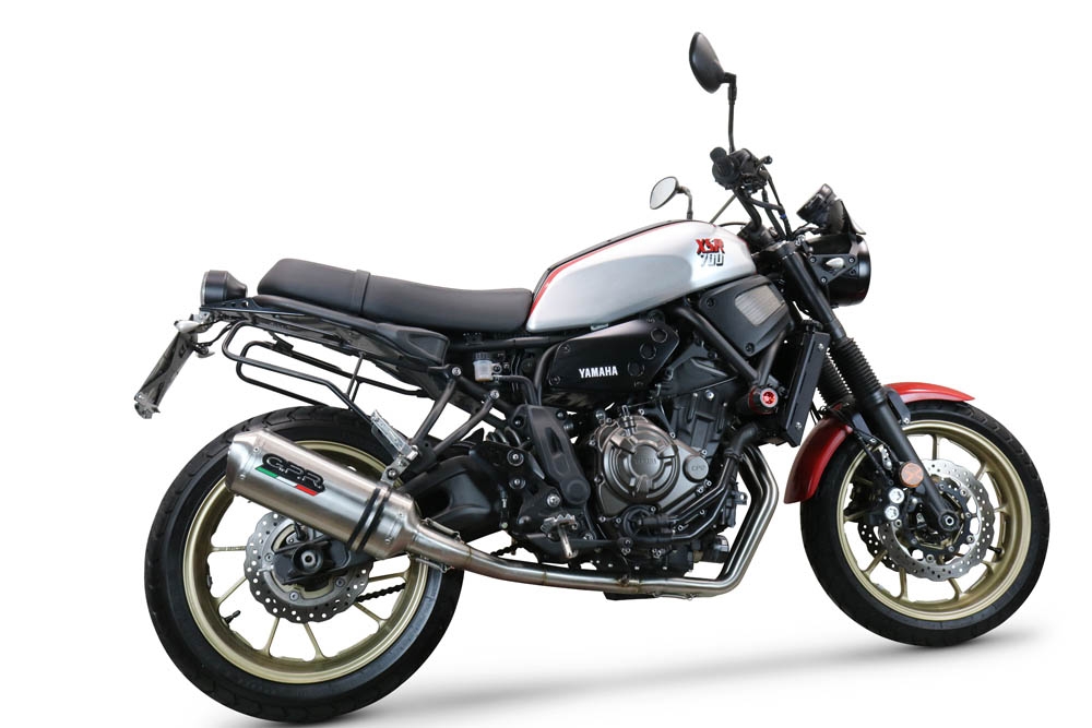 GPR exhaust compatible with  Yamaha Xsr 700 2017-2020, Satinox , Homologated legal full system exhaust, including removable db killer and catalyst 