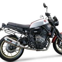 GPR exhaust compatible with  Yamaha Xsr 700 2017-2020, Satinox , Homologated legal full system exhaust, including removable db killer and catalyst 