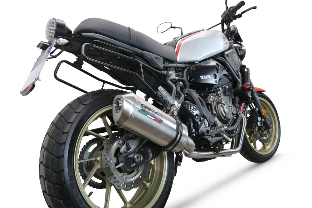 GPR exhaust compatible with  Yamaha Xsr 700 2017-2020, Satinox , Homologated legal full system exhaust, including removable db killer and catalyst 