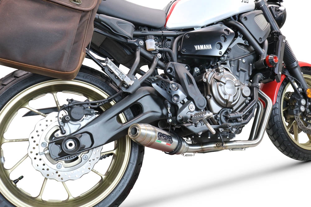 GPR exhaust compatible with  Yamaha Xsr 700 2021-2024, Deeptone Inox, Racing full system exhaust  