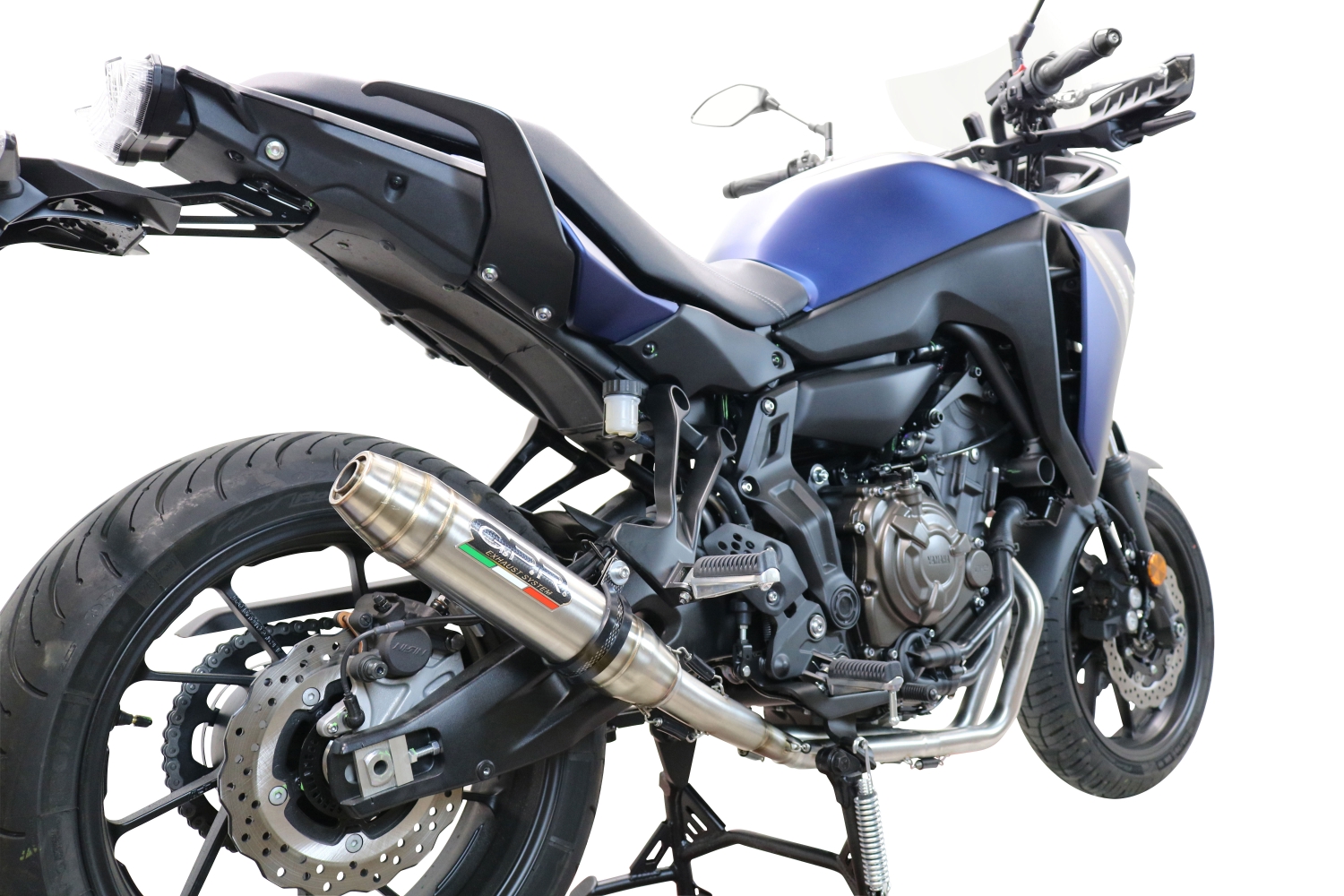 Scarico GPR compatibile con  Yamaha Tracer 7 2021-2024, Deeptone Inox, Scarico completo racing, fornito con db killer estraibile e collettore, non conforme per uso stradale