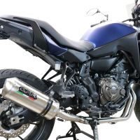 Scarico GPR compatibile con  Yamaha Tracer 7 2021-2024, Satinox , Scarico completo omologato,fornito con db killer estraibile,catalizzatore e collettore