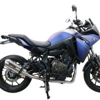 Scarico GPR compatibile con  Yamaha Tracer 7 2021-2024, Satinox , Scarico completo omologato,fornito con db killer estraibile,catalizzatore e collettore