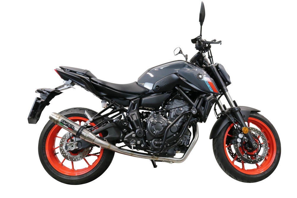 Scarico GPR compatibile con  Yamaha Mt-07  2017-2020, Deeptone Inox, Scarico completo racing, fornito con db killer estraibile e collettore, non conforme per uso stradale