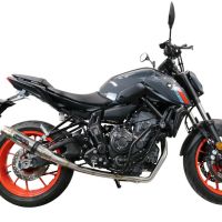 Scarico GPR compatibile con  Yamaha Mt-07  2017-2020, Deeptone Inox, Scarico completo racing, fornito con db killer estraibile e collettore, non conforme per uso stradale