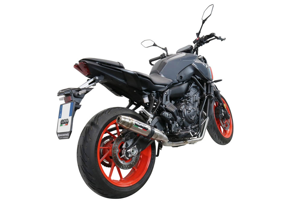 Scarico GPR compatibile con  Yamaha Mt-07  2017-2020, Deeptone Inox, Scarico completo racing, fornito con db killer estraibile e collettore, non conforme per uso stradale