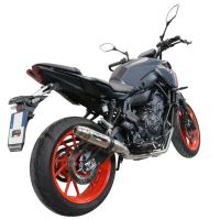 Scarico GPR compatibile con  Yamaha Mt-07  2017-2020, Deeptone Inox, Scarico completo racing, fornito con db killer estraibile e collettore, non conforme per uso stradale