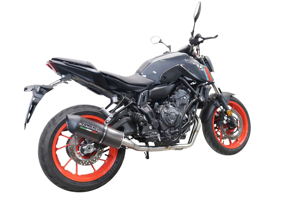 Scarico GPR compatibile con  Yamaha Mt-07  2021-2024, Furore Evo4 Poppy, Scarico completo omologato,fornito con db killer estraibile,catalizzatore e collettore