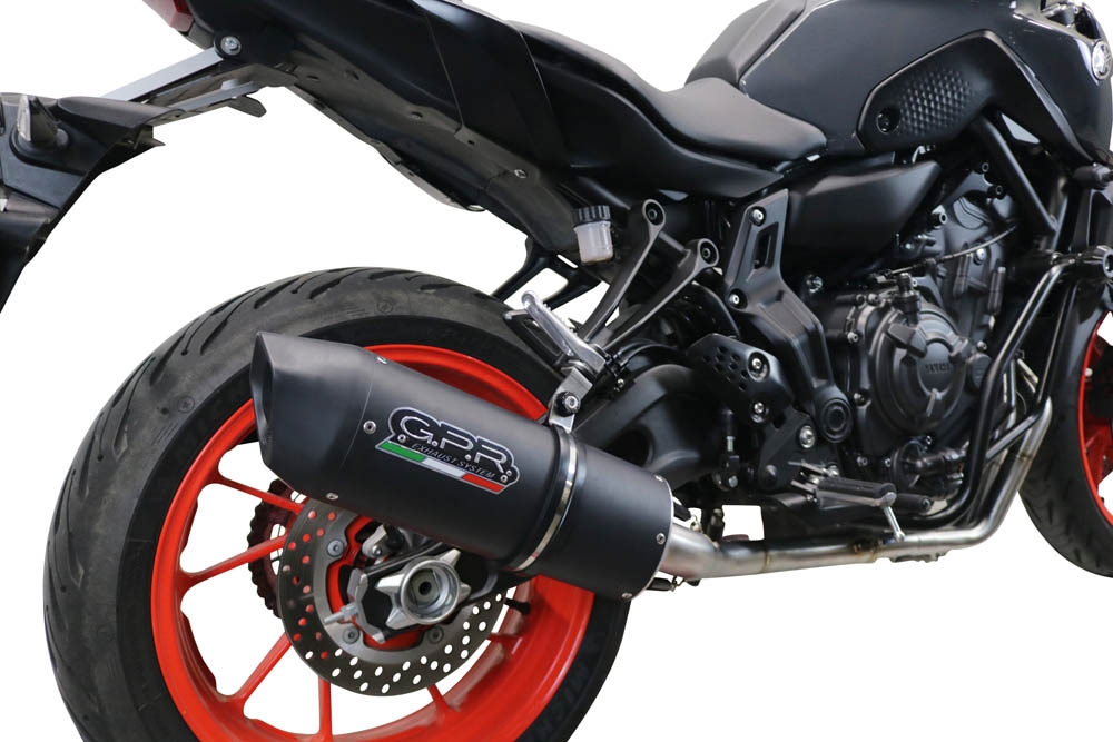 GPR exhaust compatible with  Yamaha R7 2021-2024, Furore Nero, Racing full system exhaust, including removable db killer 
