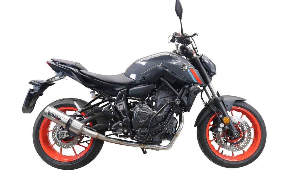 GPR exhaust compatible with  Yamaha Mt-07  2021-2024, M3 Inox , Racing full system exhaust, including removable db killer 