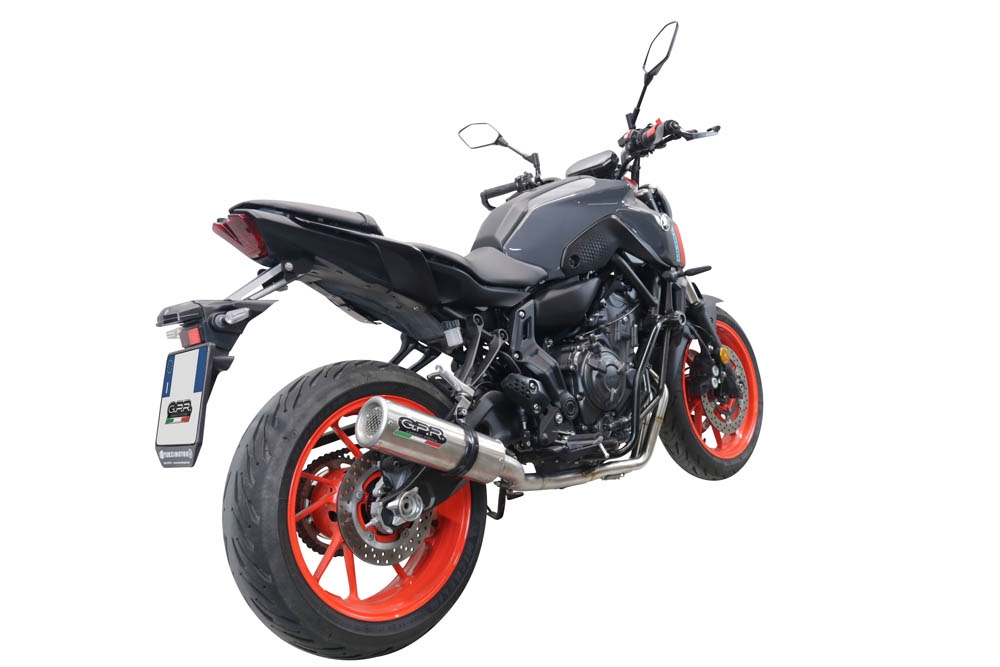 GPR exhaust compatible with  Yamaha Mt-07  2021-2024, M3 Inox , Racing full system exhaust, including removable db killer 