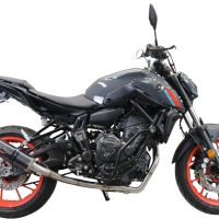 GPR exhaust compatible with  Yamaha Mt-07  2021-2024, M3 Poppy , Homologated legal full system exhaust, including removable db killer and catalyst 