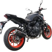 GPR exhaust compatible with  Yamaha Mt-07  2021-2024, M3 Poppy , Homologated legal full system exhaust, including removable db killer and catalyst 