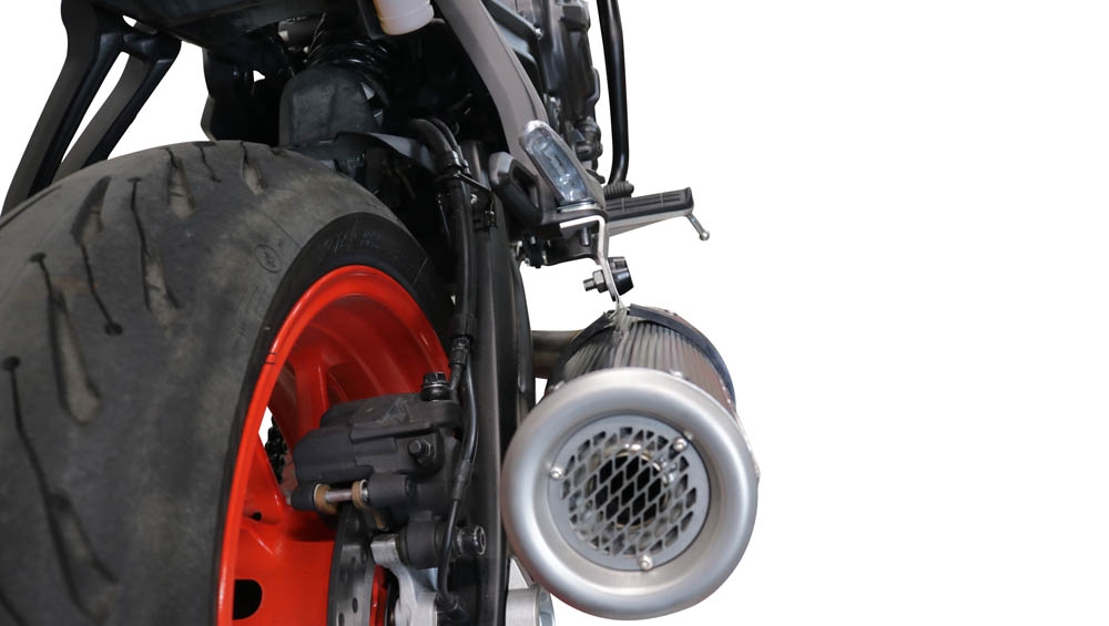 GPR exhaust compatible with  Yamaha Mt-07  2021-2024, M3 Poppy , Homologated legal full system exhaust, including removable db killer and catalyst 