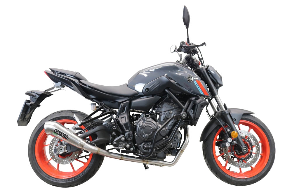 Scarico GPR compatibile con  Yamaha Mt-07  2021-2024, Powercone Evo, Scarico completo racing, fornito con db killer estraibile e collettore, non conforme per uso stradale