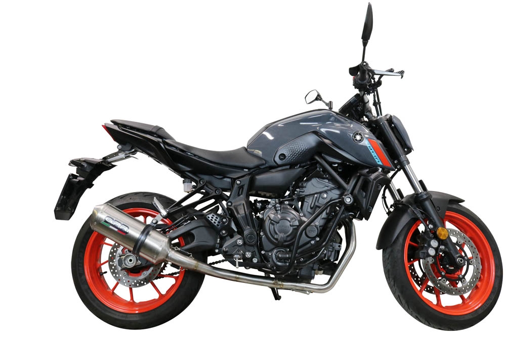 Scarico GPR compatibile con  Yamaha Mt-07  2014-2016, Satinox , Scarico completo omologato,fornito con db killer estraibile e collettore