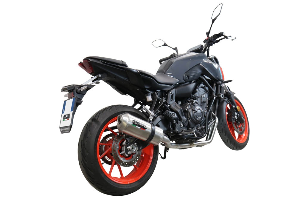 Scarico GPR compatibile con  Yamaha Mt-07  2014-2016, Satinox , Scarico completo omologato,fornito con db killer estraibile e collettore