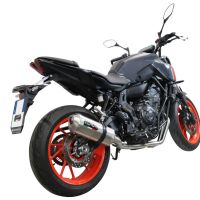 Scarico GPR compatibile con  Yamaha Mt-07  2014-2016, Satinox , Scarico completo omologato,fornito con db killer estraibile e collettore