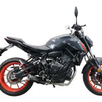 GPR exhaust compatible with  Yamaha Mt-07  2021-2024, M3 Black Titanium, Homologated legal full system exhaust, including removable db killer and catalyst 