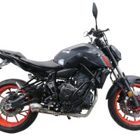 GPR exhaust compatible with  Yamaha Mt-07  2021-2024, Powercone Evo, Homologated legal full system exhaust, including removable db killer and catalyst 