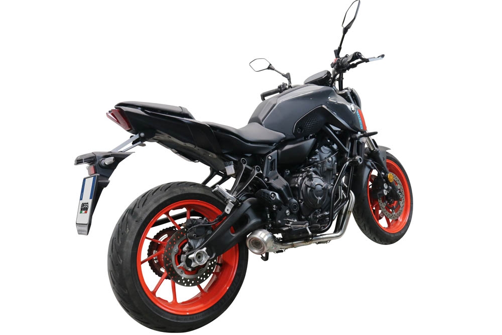 GPR exhaust compatible with  Yamaha Mt-07  2021-2024, Powercone Evo, Homologated legal full system exhaust, including removable db killer and catalyst 
